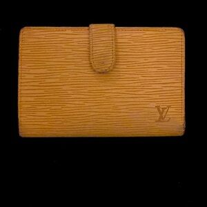 Louis Vuitton mustard yellow purple interior with COA